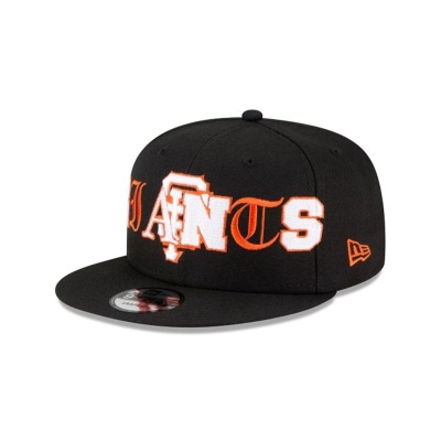 Black San Francisco Giants Hat - New Era MLB Mixed Font 9FIFTY Snapback Caps USA5498627